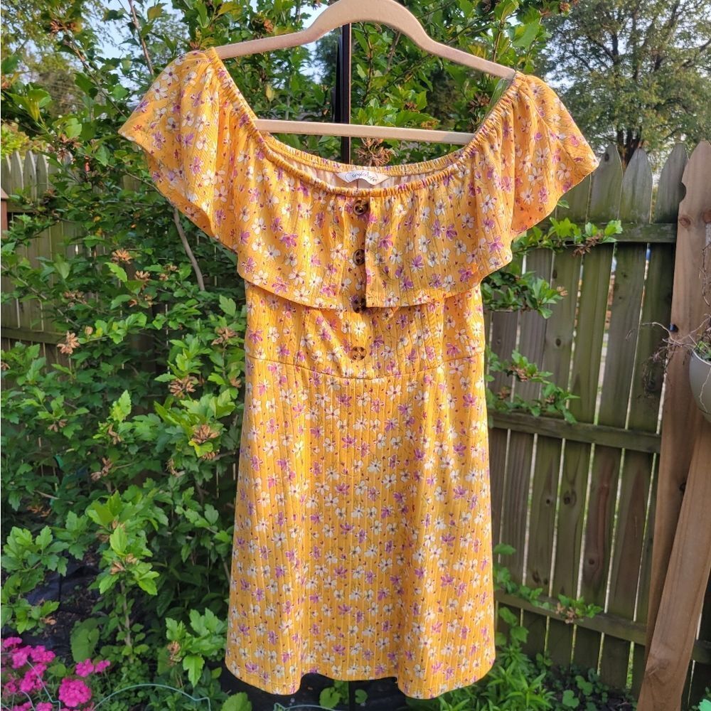Off The Shoulder Eyelet Dress‎